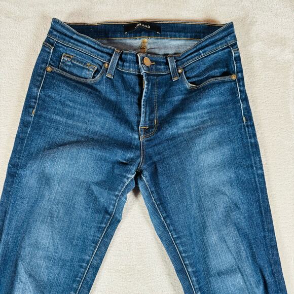 J Brand Jeans Womens 27 Dark Wash‎ Denim Skinny Leg Dark Vintage Mid Rise - Picture 2 of 10